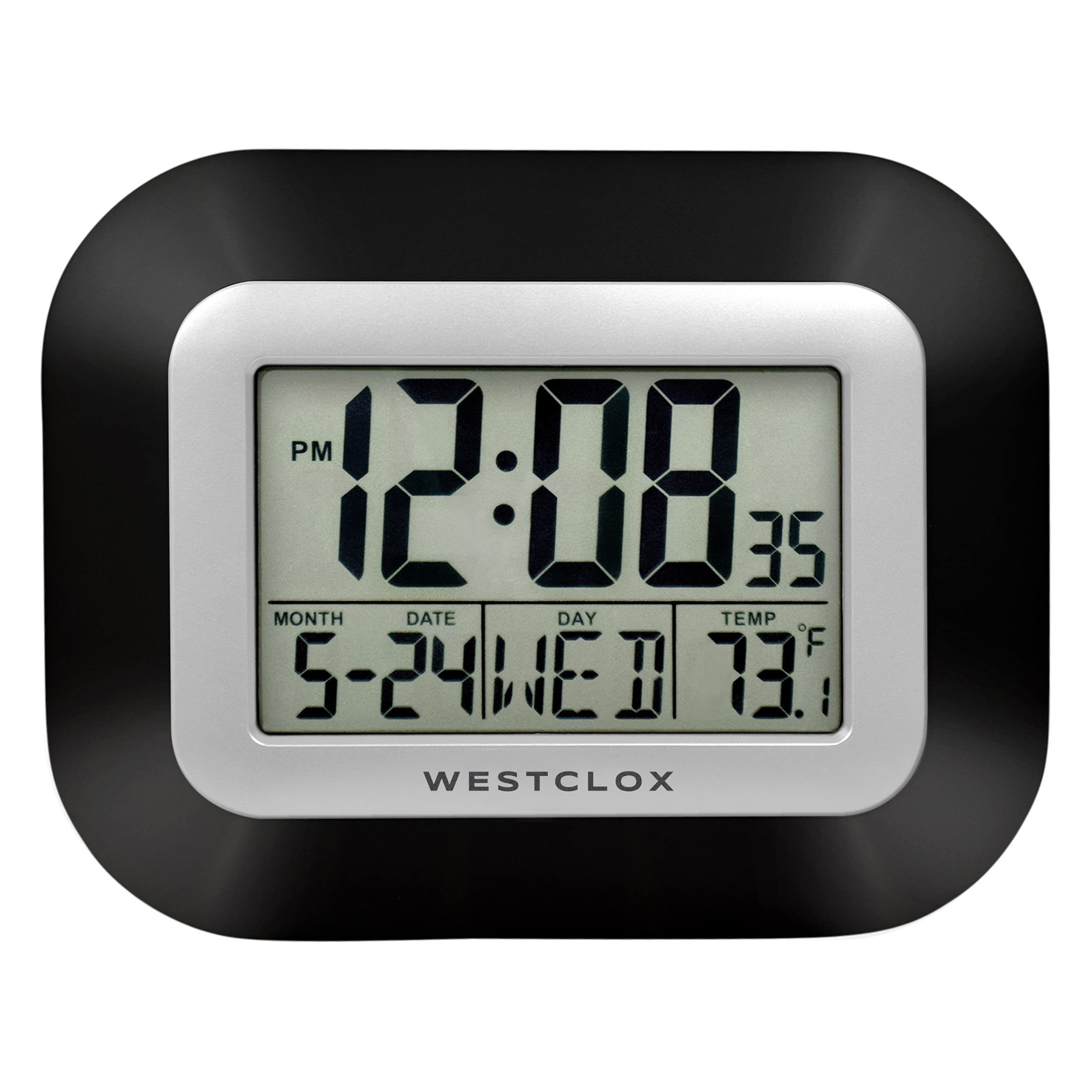 Westclox 9 in. Digital Wall Clock, Gray