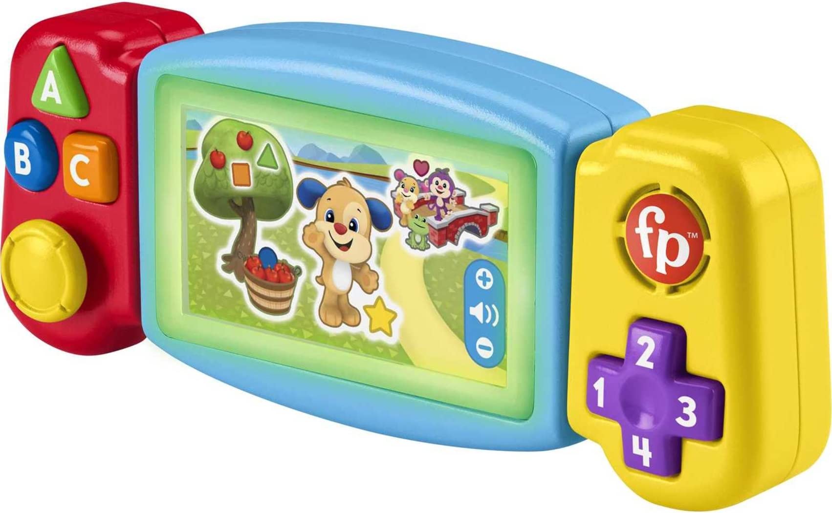 Fisher-Price Laugh & Learn Pretend Video Game Toddler Toy with Lights Sounds and Educational Songs, Fine Motor Toy, Twist & Learn Gamer