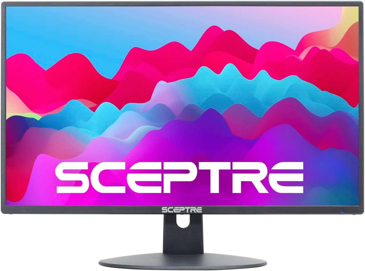         Sceptre 22 inch 75Hz 1080P LED Monitor 99% sRGB HDMI X2 VGA Build-In Speakers, Machine Black (E225W-19203R series)       