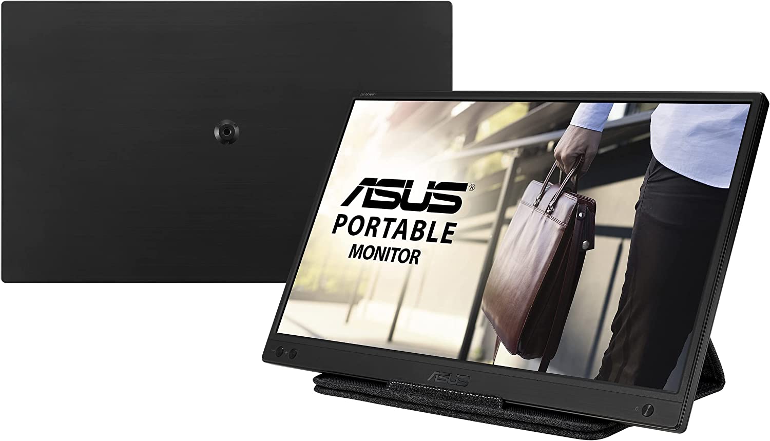         ASUS ZenScreen 15.6” 1080P Portable USB Monitor (MB166B)-Full HD,IPS, USB3.2, Anti-glare surface, USB-powered, Flicker Free, Blue Light Filter, Tripod Mountable, Anti-glare surface, Protective