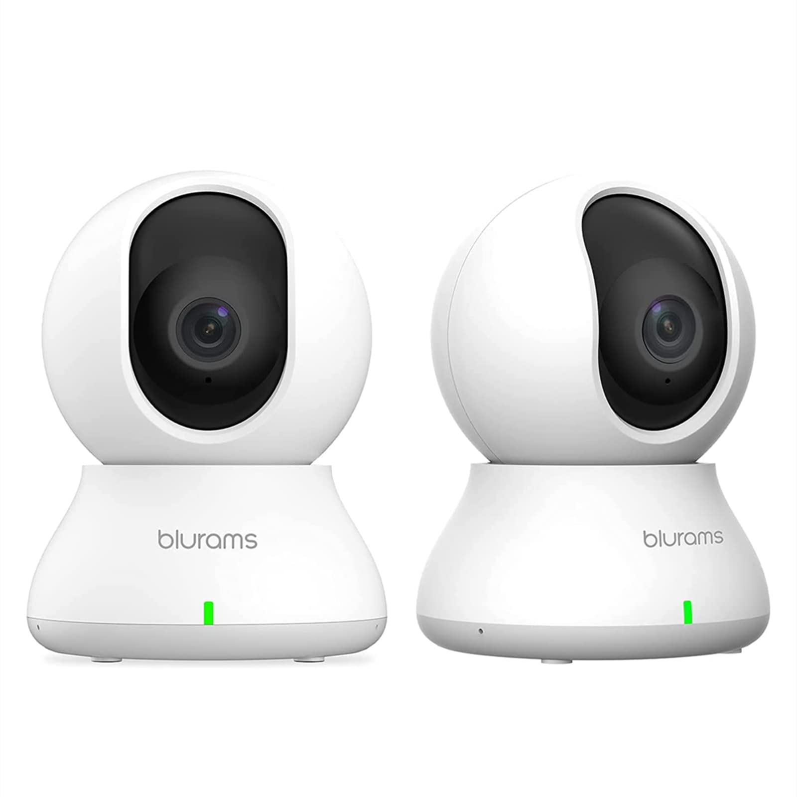 blurams Security Camera 2K, Baby Monitor Dog Camera 2PCS for Home Security w/ Smart Motion Tracking, Phone App, IR Night Vision, Siren, Compatible with Alexa & Google Assistant & IFTTT, 2-Way Audio