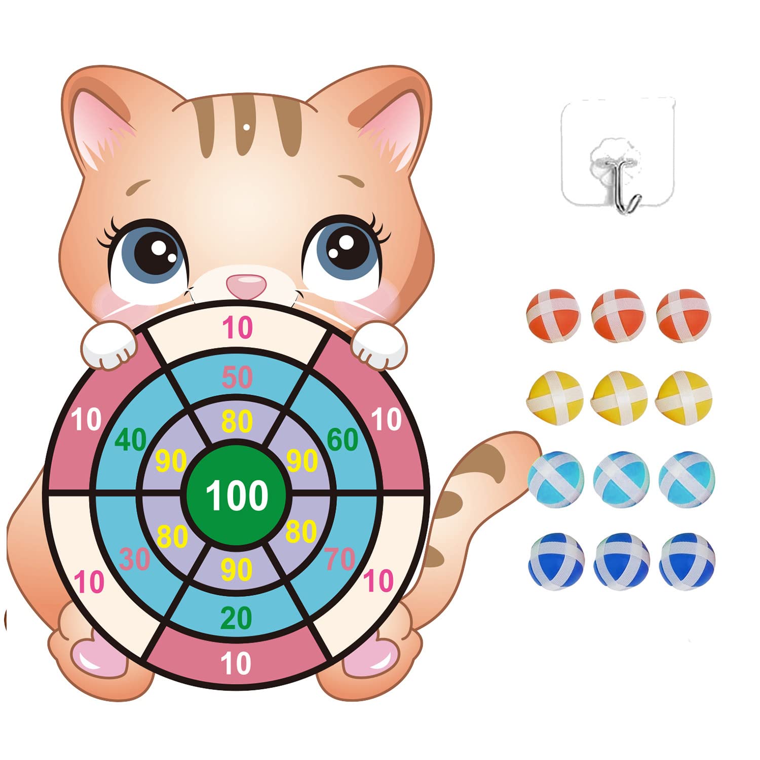 cxwind Cat Dart Board for Kids Toys, Dart Games for Kids Dart Game Party Games for Kids Ducational Toys Birthday Party Games for Kids Children Educational Toys for Kids