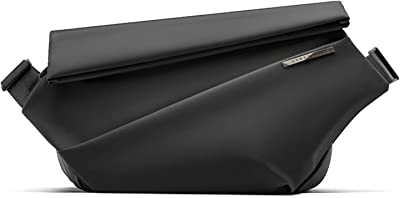 R1 Mens Large Sling Bag Anti-Theft Waterproof Single Shoulder Backpack Sling Chest Bag Crossbody Bag for Men, Large Chest Shoulder Backpack for Cycling Travel and Hiking, Black