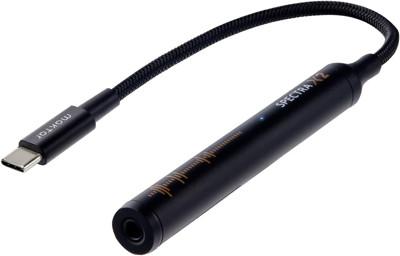         MAKTAR Spectra X2 Portable DAC / AMP [3.5mm Jack to USB-C], High Resolution Lossless 32bit / 384kHz Headphone Amplifier, Compatible with iPad, MacBook, Android, Laptop       