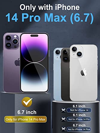          WIFORT iPhone 14 Pro Max Waterproof Case - Built-in [Screen Protector][IP68 Water Proof][14FT Military Grade Shockproof], Rugged Metal Full Body Aluminum Protective Drop Protection Cover, 6.7