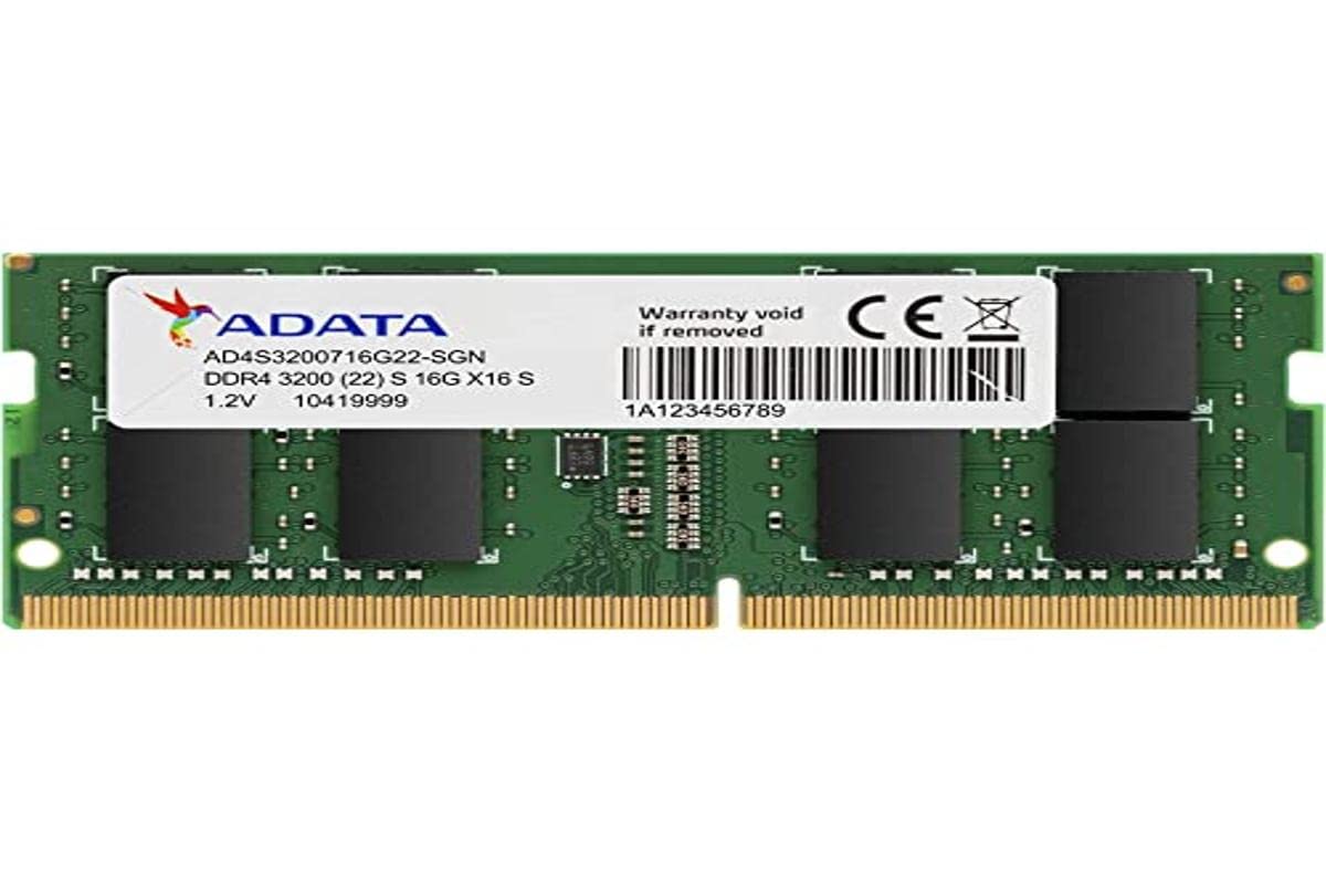 ADATA Premier 16GB Single DDR4 3200Mhz CL22 PC4-25600 260-Pin SODIMM Memory RAM Single (AD4S320016G22-SGN)