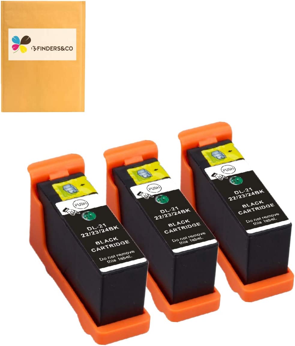         Compatible Dell Series 21 Black Ink Cartridges Replacement for DELL V313 V313W V515W P513W P713W V715W Printer, 3Pack Dell 21 22 23 24 Black Ink Cartridge       