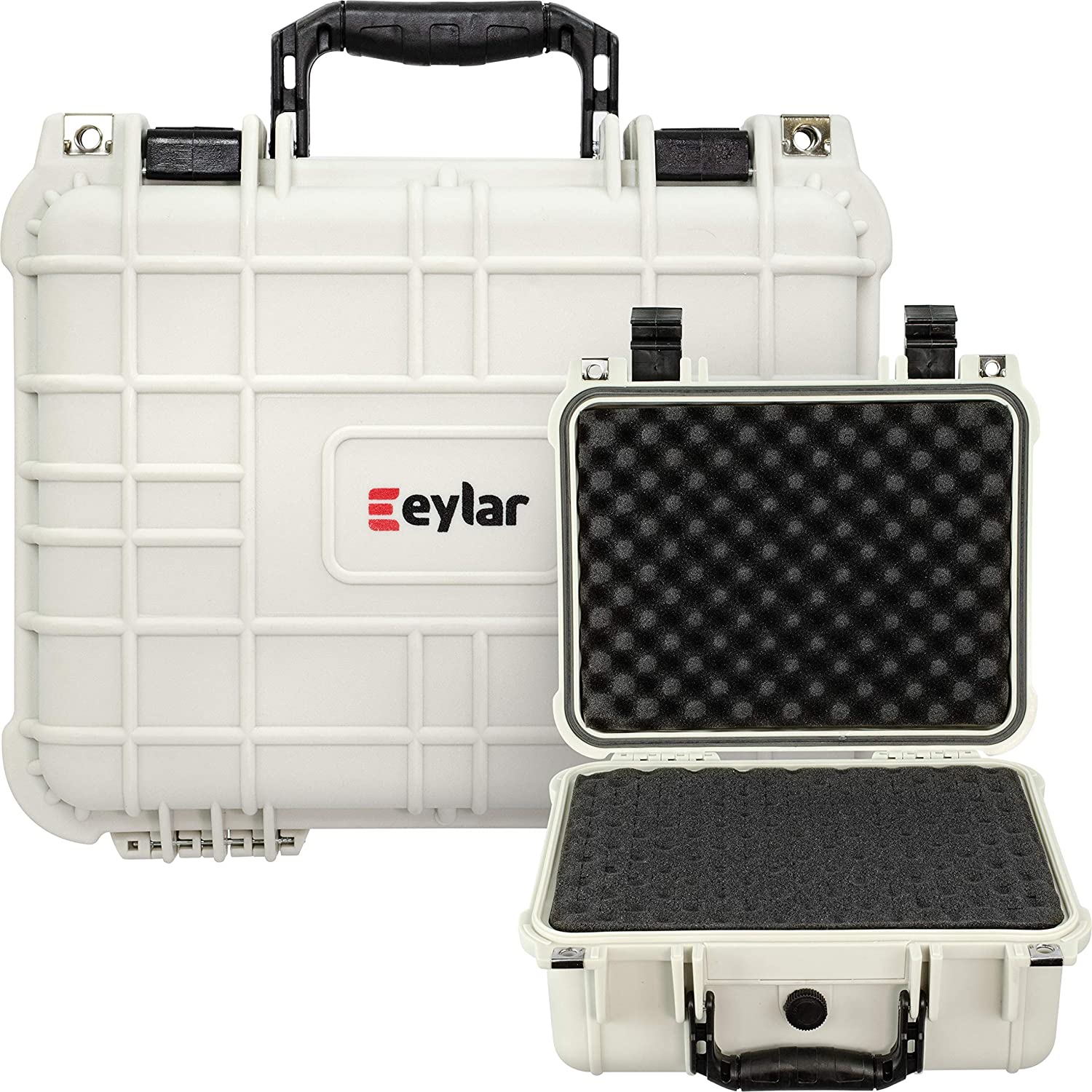         Eylar Protective Hard Camera Case Water &amp; Shock Proof w/Foam TSA Approved 13.37 Inch 11.62 Inch 6 Inch Polar White       