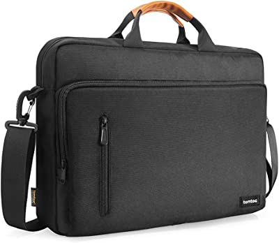 tomtoc 15.6 Inch Laptop Shoulder Bag for 16-inch MacBook Pro M1 Pro/Max, Multi-Functional Laptop Messenger Bag Briefcase for 15-inch MacBook Pro, Dell XPS 15, Surface Book 3/2, Ultrabooks Notebooks