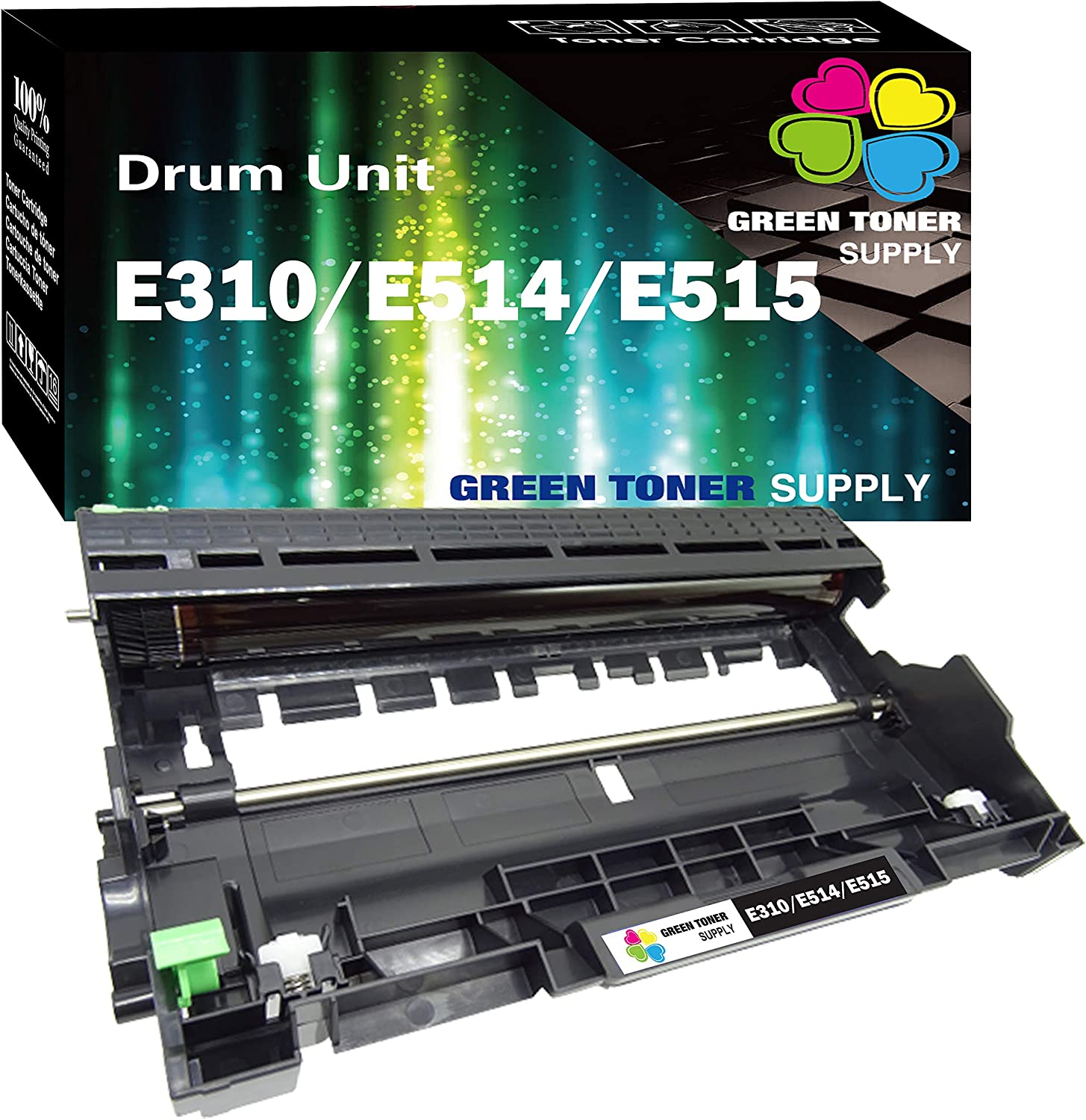         (Drum Only) Green Toner Supply 1-Pack Compatible E515 E514 E310 Drum Unit 1xDrum High Yield (12,000 Pages) Work for Dell E310dw E514dw E515dw E515dn Printer       