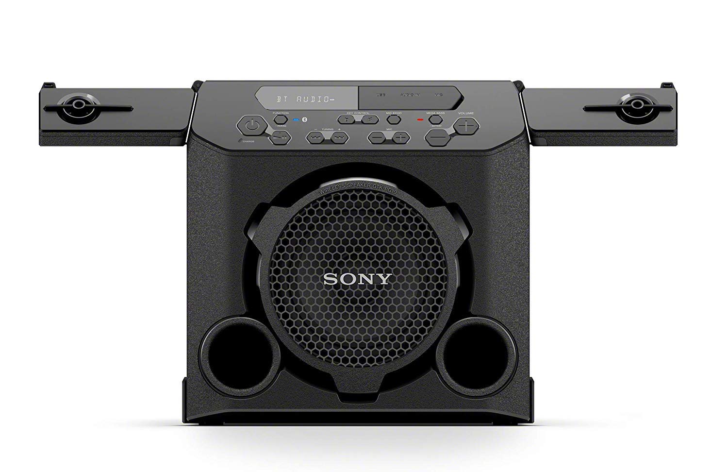 Sony GTK-PG10 Portable Bluetooth Speaker: Wireless Indoor / Outdoor Bluetooth Speakers - Compact Party Stereo System with Cup Holders - Travel Speaker with FM Radio Tuner, Microphone Jack, USB Port