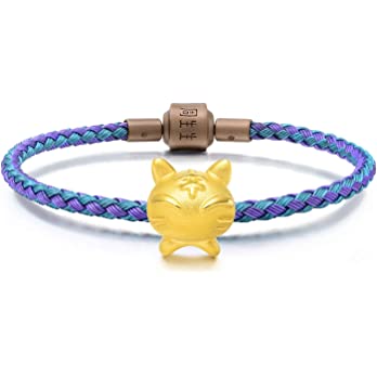          CHOW SANG SANG 999 24K Solid Gold Chinese Zodiac Charm Blessing Bracelet for Women 86417C        