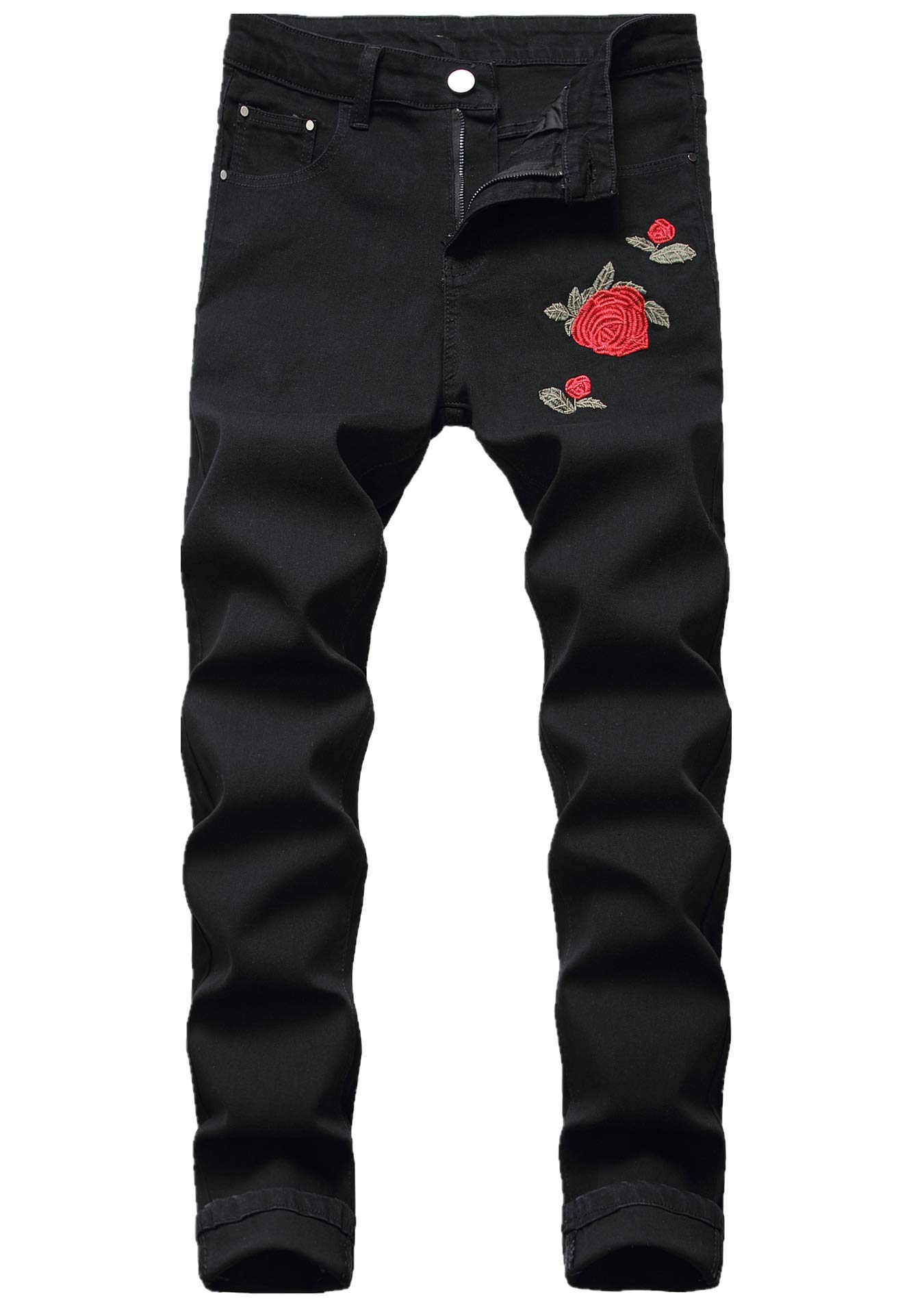 Men's Skinny Slim Fit Stretch Straight Leg Fashion Jeans Pants