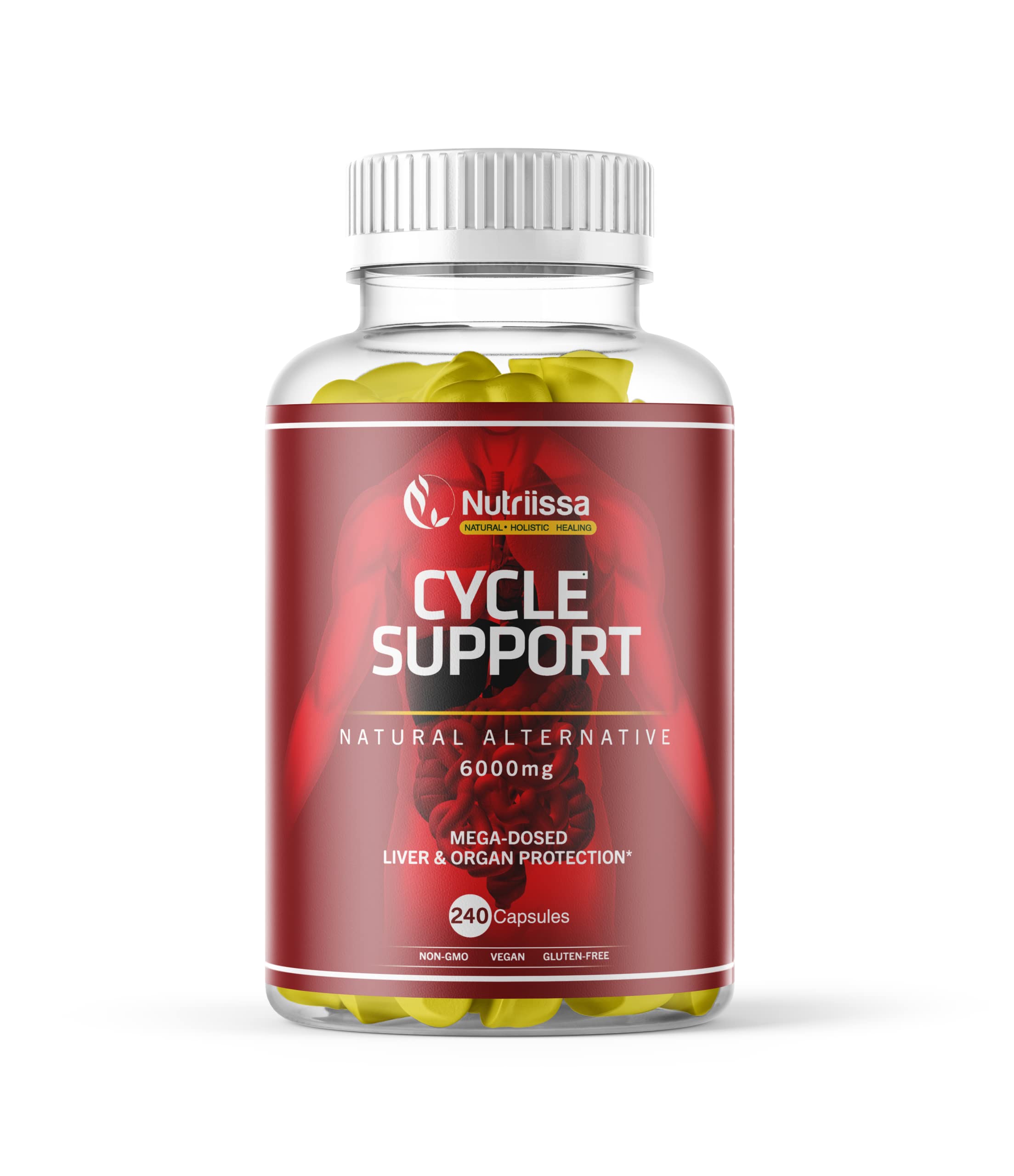 Nutriissa Cycle Support – Premium Liver Protection Supplements for Bodybuilders, Weightlifters & Athletes – Liver and Organ Defender Pills with 525mg of TUDCA – 6000 mg per Serving – 240 Capsules