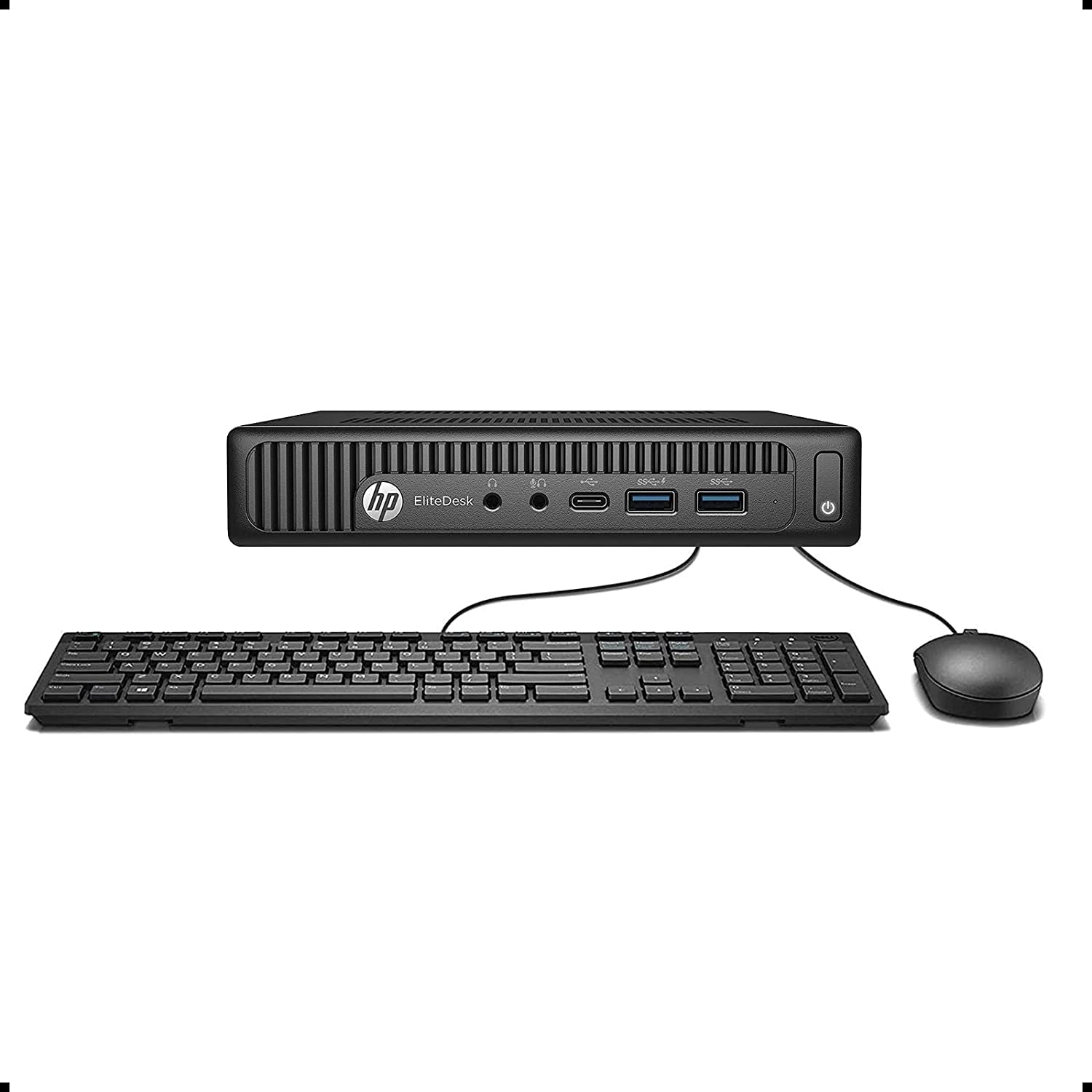 HP EliteDesk 800 G2 Mini Desktop PC Intel Core i5-6500T (3.20-3.40Ghz) 256GB SSD 16GB RAM WiFi + BT Dual DisplayPort + VGA, Win 10 PRO (Renewed)