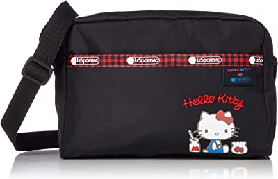 Hello Kitty Favorites Exclusive Daniella Crossbody Bag, Style 2434/Color G653, Red Embroidered Hello Kitty Lettering & Hello Kitty Design Zipper Pull