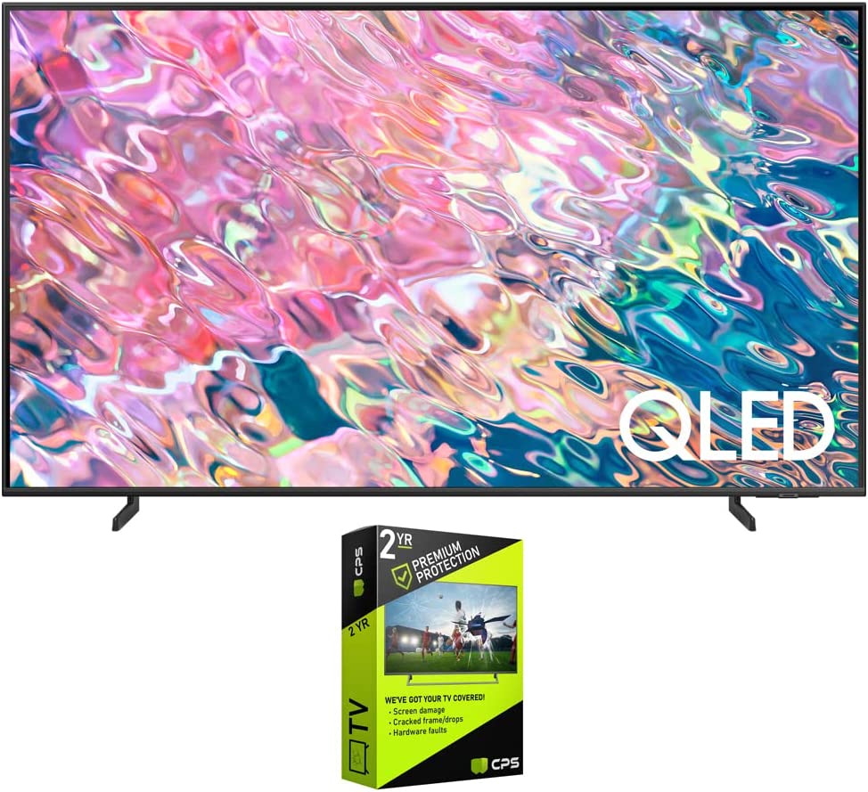         SAMSUNG QN50Q60BAFXZA Q60B 50 inch QLED 4K Quantum Dual LED HDR Smart TV 2022 Bundle with Premium 2 YR CPS Enhanced Protection Pack       