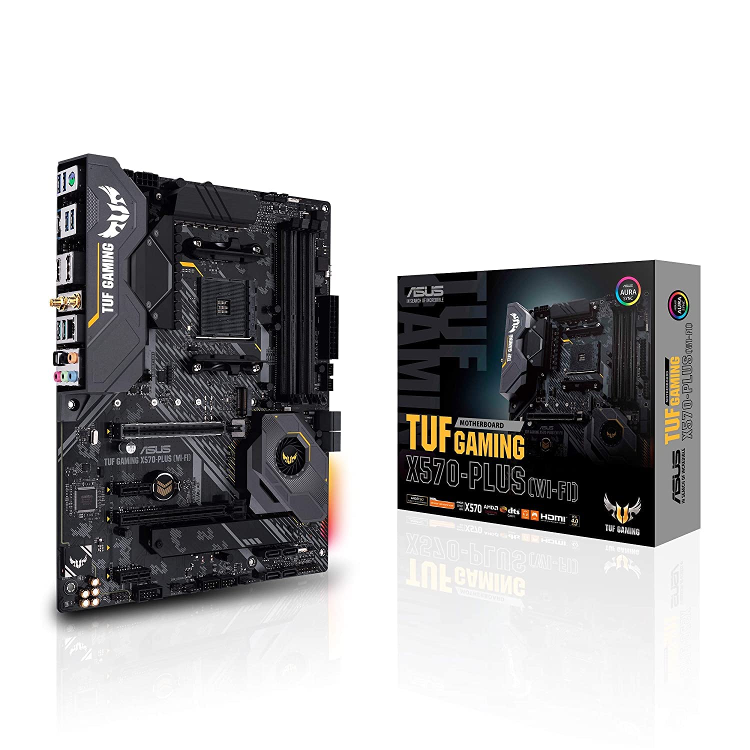 ASUS AM4 TUF Gaming X570-Plus (Wi-Fi) AM4 Zen 3 Ryzen 5000 & 3rd Gen Ryzen ATX Motherboard with PCIe 4.0, Dual M.2, 12+2 with Dr. MOS Power Stage