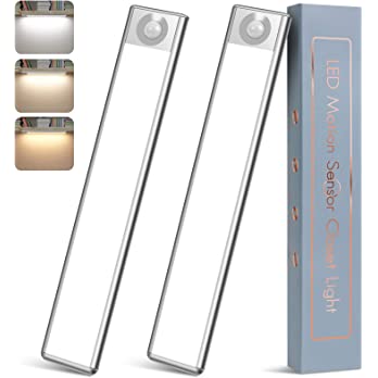          Motion Sensor Under Cabinet Lights Wireless, 9.8 Inches Under Counter Light for Kitchen, Rechargeable LED Under Cabinet Lighting, Dimmable Motion Sensor Lights Indoor, Closet Lights Motion Se