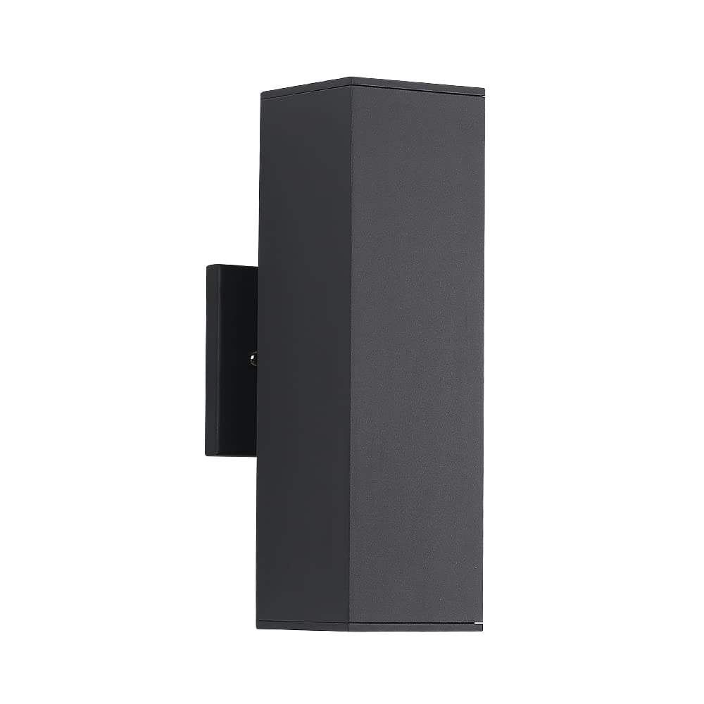 Cerdeco 37858TZ Brandon Aluminum Modern Outdoor Wall Light, Exterior Up Down Light Fixtures Matte Black [UL Listed]