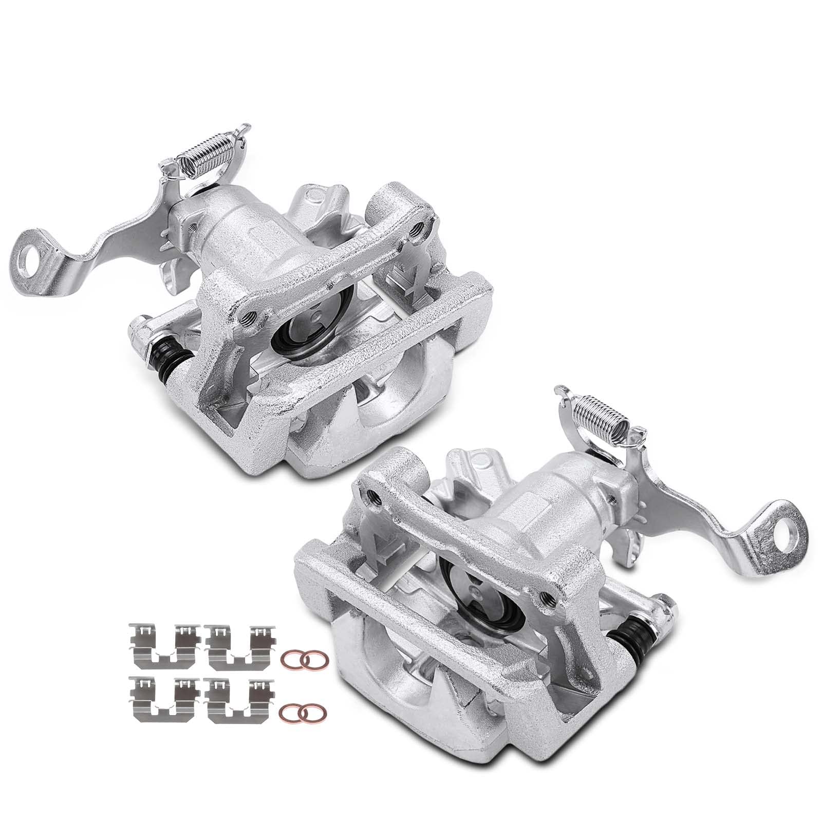 A-Premium Disc Brake Calipers Assembly with Bracket Compatible with Mazda 3 2014-2018, 3 Sport 2014-2018, Rear Driver and Passenger Side, Replace# 99-02004L, 99-02004R 2-PC Set