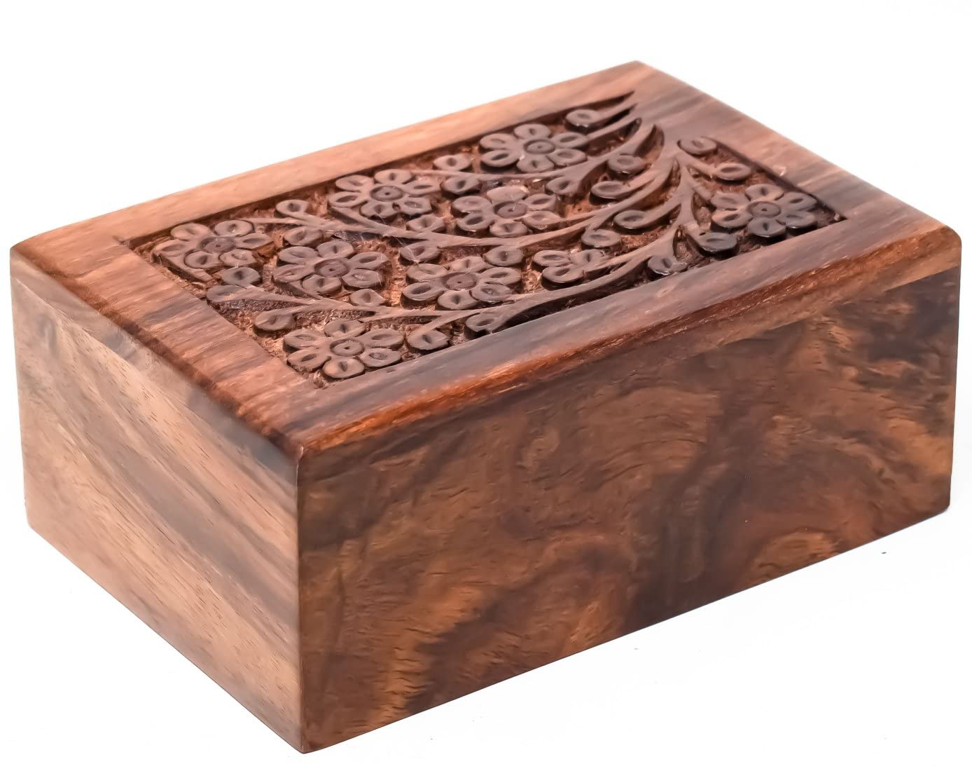 Handcrafted Wooden Urn (X-Small Size) Beautiful Unique Tree of Life Rosewood Design - Urns for Human or Pet Ashes (X-Small)