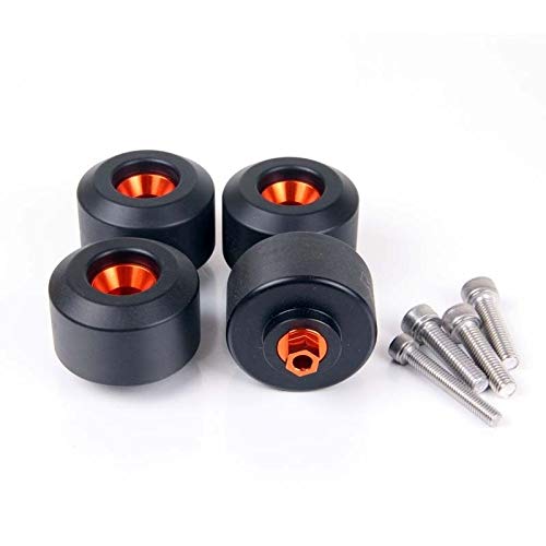 4 pcs Front&Rear Fork Wheels Frame Slider Crash Protectors For KTM RC390 Duke Fit KTM Duke RC 125 200 390 Fork Wheel Frame Slider Crash Protectors Motorcycle