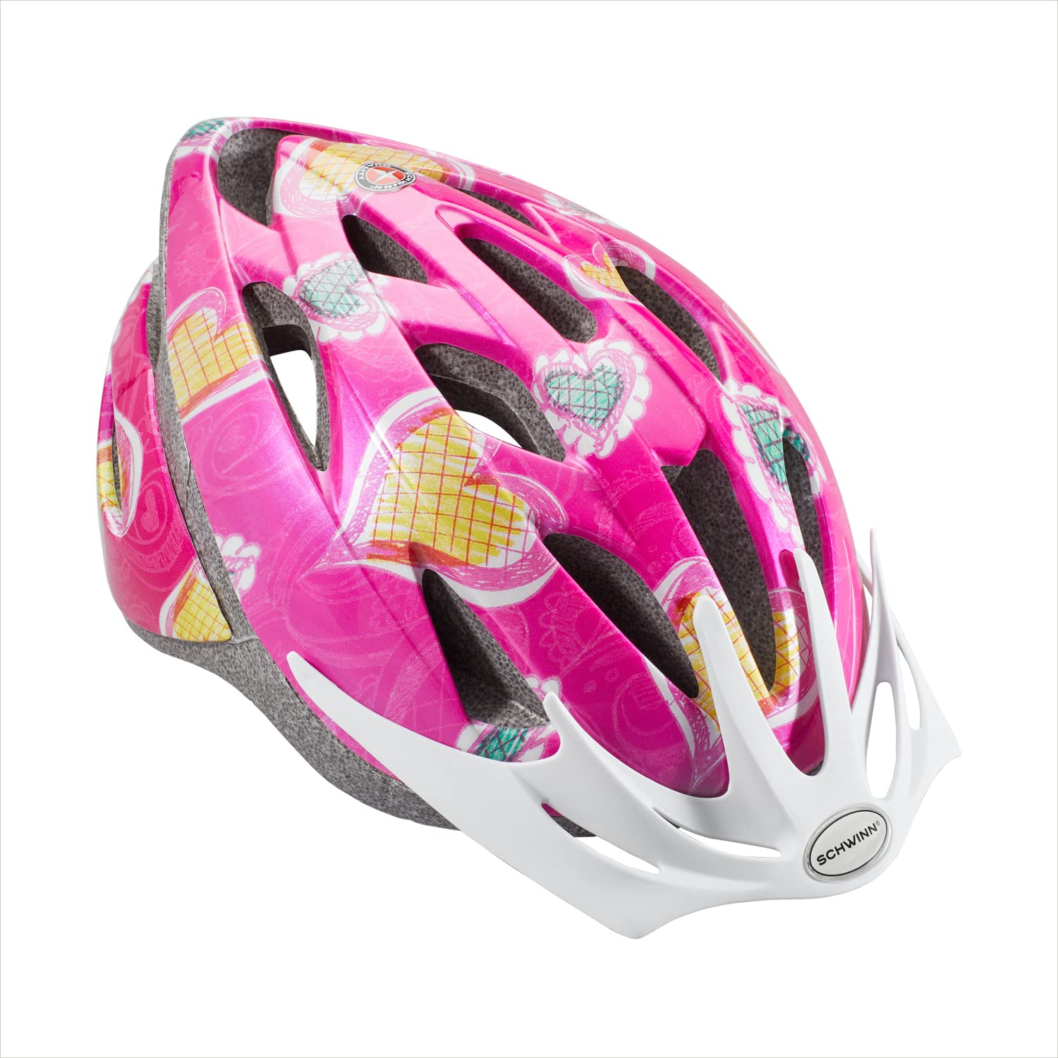Schwinn Thrasher Kids Bike Helmet, Boys and Girls, Fits 50-54cm Circumference, Ages 5-8 Year Olds, Lightweight, Detachable Visor, CPSC Safety Certified