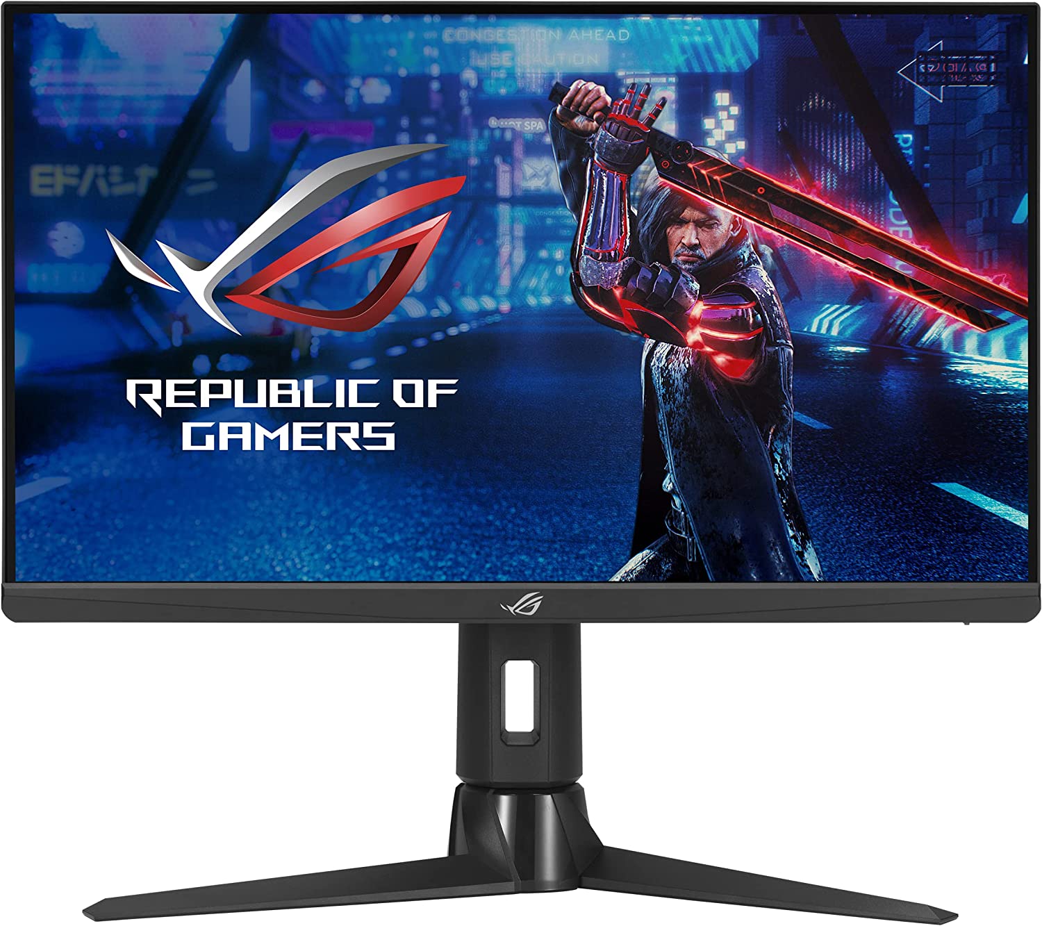         ASUS ROG Strix 24.5” 1080P HDR Gaming-Monitor (XG259CM) - Full HD, Fast IPS, 240Hz, 1ms, Extreme Low Motion Blur Sync, G-Sync compatible-KVM-support, Tripod socket for Webcam, USB Type-C, Disp