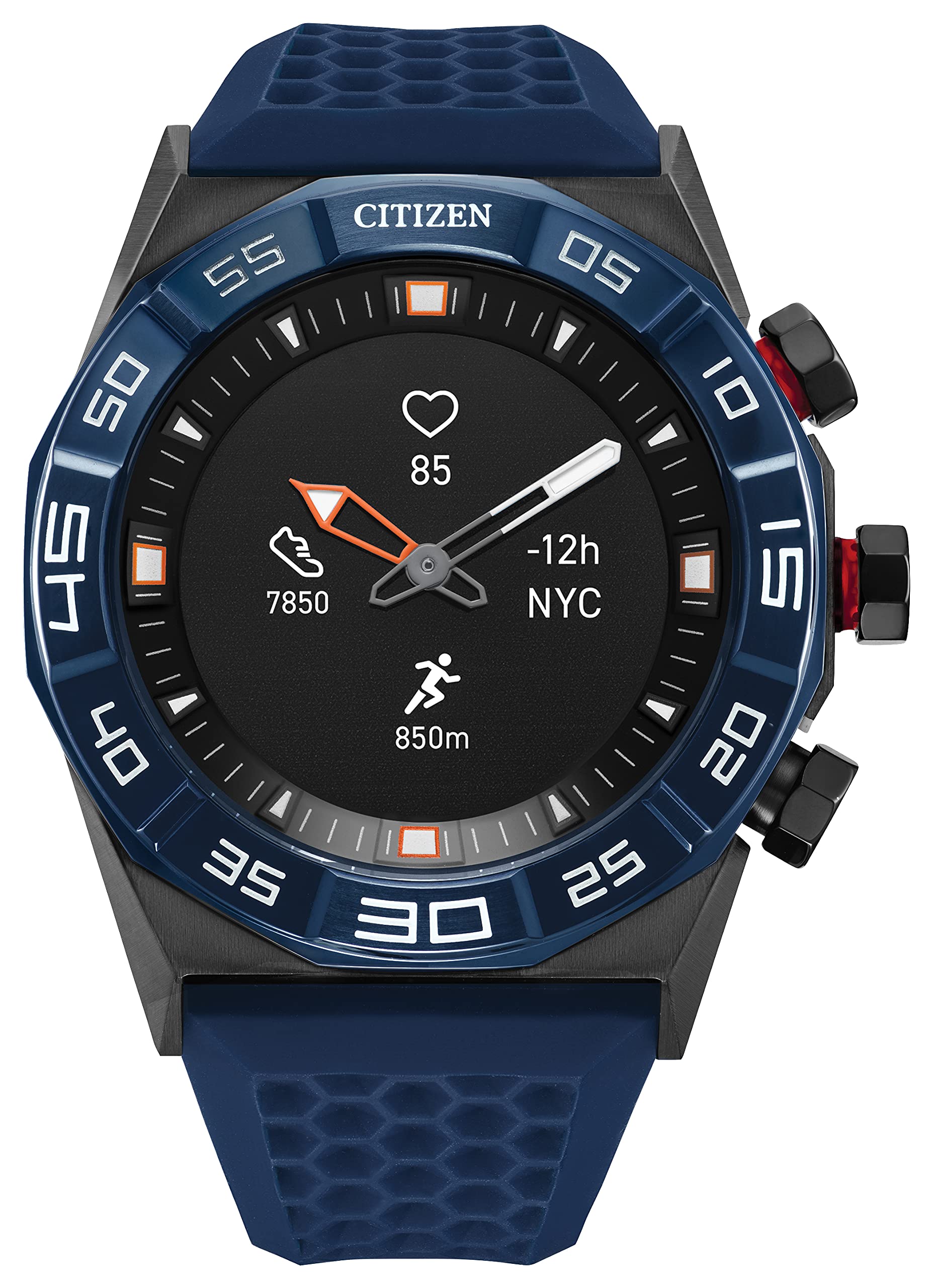 Citizen CZ Smart Gen 1 Hybrid smartwatch 44mm, Continuous Heart Rate Tracking, Fitness Activity, Golf App, Displays Notifications and Messages, Bluetooth Connection, 15 Day Battery Life