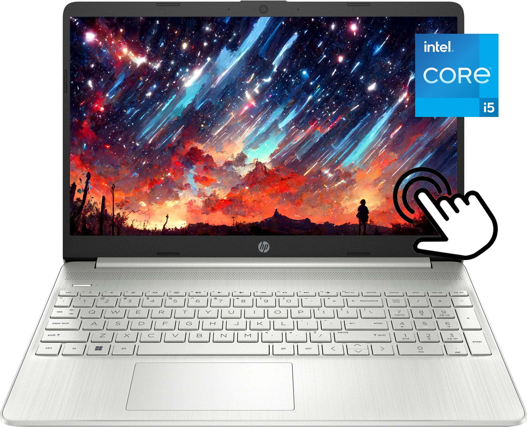 HP Newest Flagship 15.6 HD Touchscreen IPS Laptop, 4-Core i5-1135G7(Up to 4.2GHz, Beat i7-1060G7), 16GB RAM, 512GB PCIe SSD, Iris Xe Graphics, Bluetooth, WiFi, Windows 11 Home S,w/GM Gaming Mouse