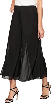 womens Cropped Wide Leg Dress Pant (Petite Regular Plus Sizes)