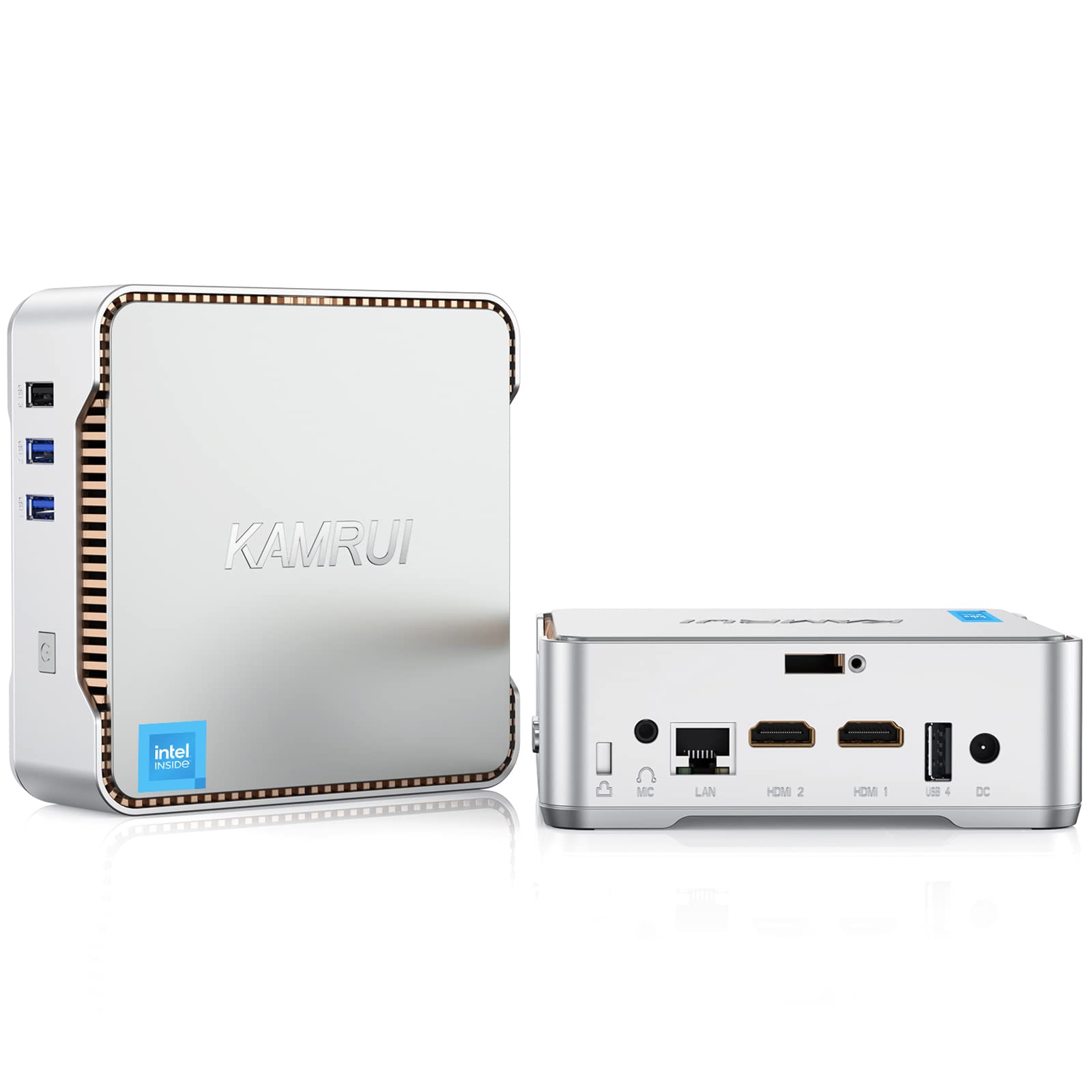 KAMRUI GK3 Plus Mini PC,12th Intel Alder Lake- N95 (up to 3.4GHz) 16GB RAM 512GB M.2 SSD Mini PC Windows 11 Pro, Gigabit Ethernet, 4K UHD, Dual Wi-Fi, BT 4.2 Home/Business Mini Desktop Computer