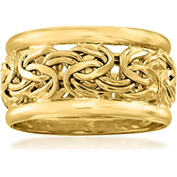          Ross-Simons 18kt Yellow Gold Wide Byzantine Ring        