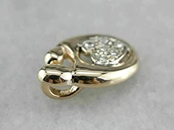          RING JEWELS 1/4 CT Round Cut Prong Set Diamond Mother Child Love Heart Pendant 18'' Necklace 14K Yellow Gold Over Sterling Silver for Mother's Day        