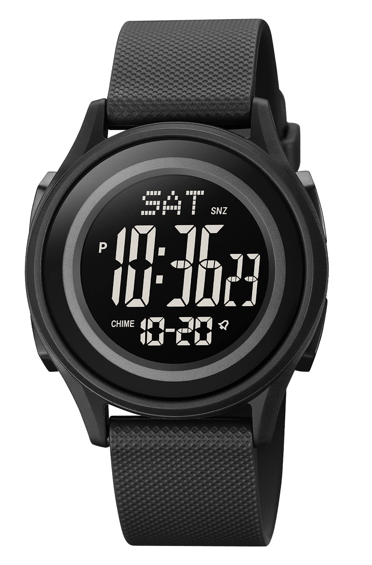 Men/Women Watch Sports Digital Watches for Womens Multifunctional Watch Military Waterproof Watch Fashion PU Band Wrist Watch for Male