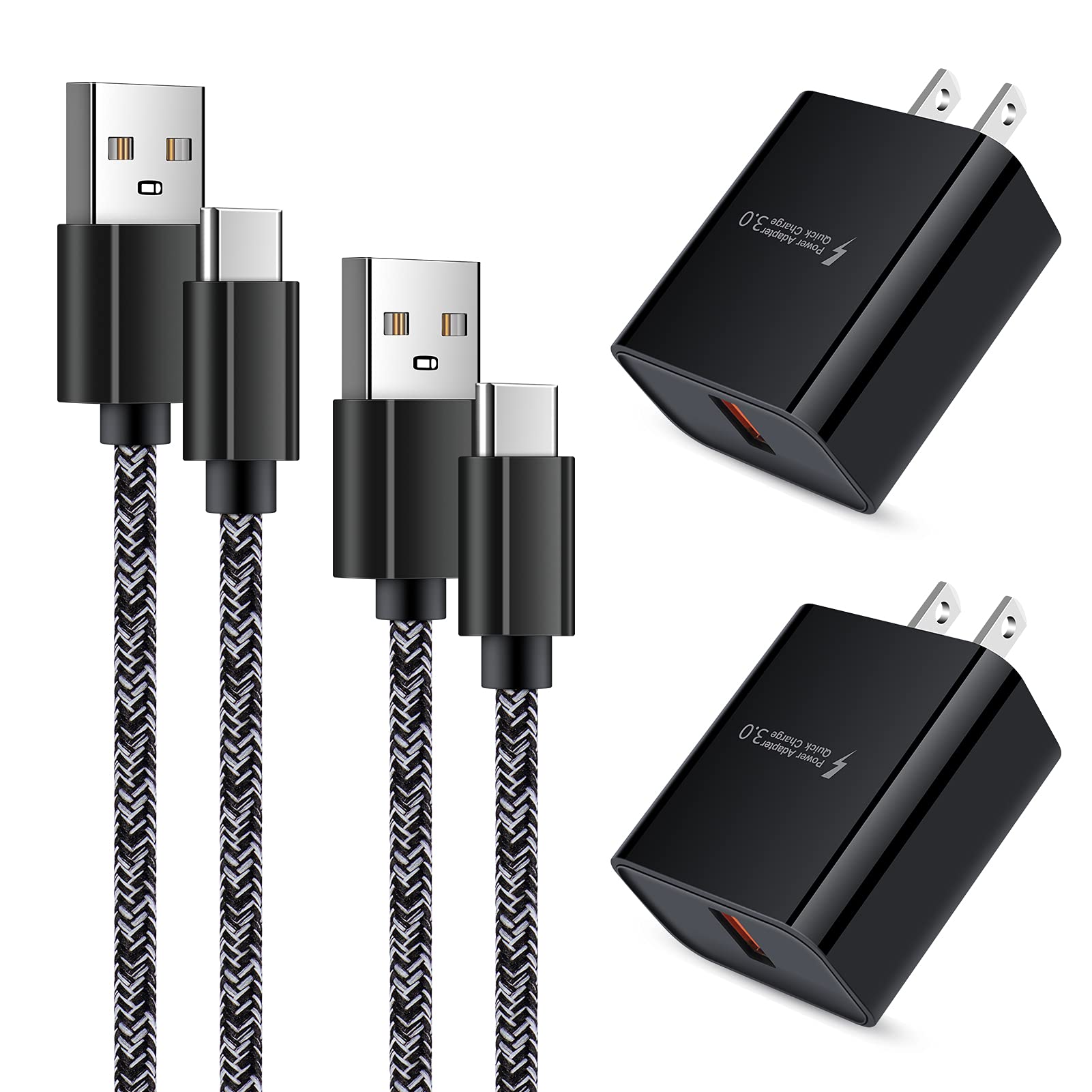 Type C Charger Android Samsung Galaxy Charger Fast Charging Cell Phone Charger Block Wall Plug with USB C Cable 3/6FT for Samsung Galaxy S23 Ultra/S22/S21/S10/A14/A13 5G/A03s/A11/A12/A23/A32/A53