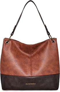 Hobo Purses and Handbags for Women Vegan Leather Top Handle Shoulder Handbags with Zipper