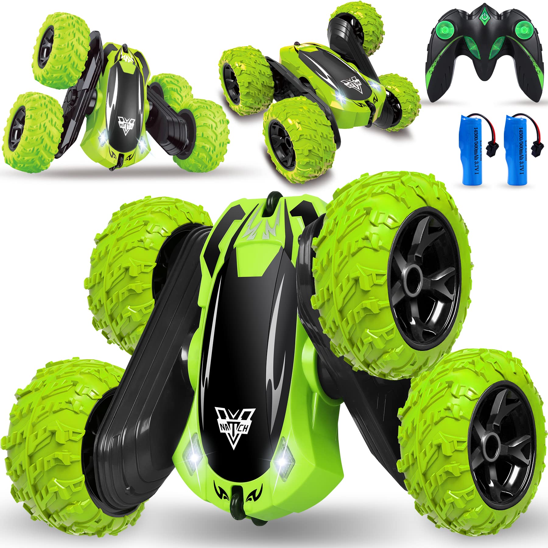 Remote Control Car,4WD Double Sided 360° Rotating RC Car with Headlights, Stunt Car Toy, Kid's Toy Gift Cars for 6 7 8 9 10 11 12 Years Old Boys