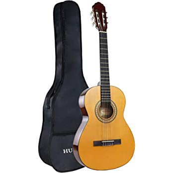          HUAWIND Classical Guitar Full Size 39 Inch Acoustic Guitar Nylon Strings Guitar for Beginners Adults with Bag        