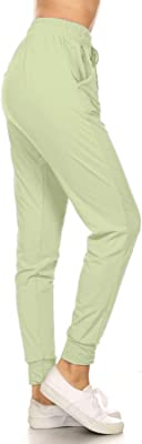 Women's Printed Solid Activewear Jogger Track Cuff Sweatpants