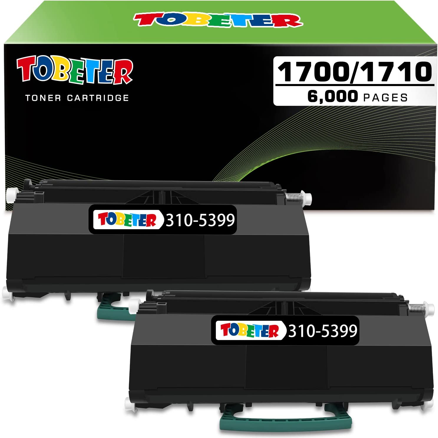         ToBeter Compatible Toner Cartridge Replacement for Dell 1700 310-5399/5400/5401/5402/7020/7022/7023/7025 7038/7039/7040 Use for Dell 1700 1700N 1710 1710N Printer (Black 1-Pack)       