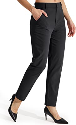 Women's Straight Leg Golf Pants Lightweight Water Resistant Slacks Work Casual Dress Office Business Pants
