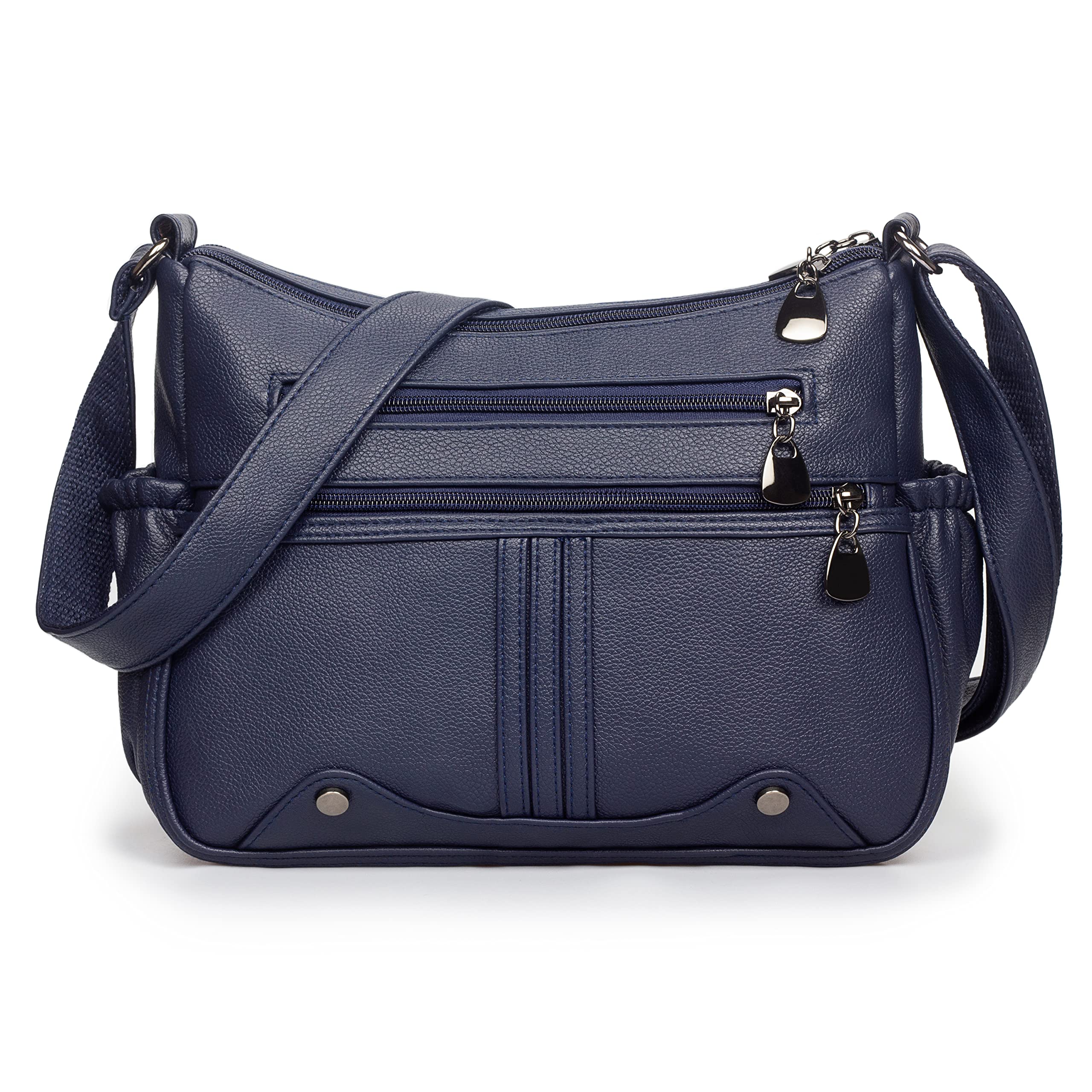 Women Soft PU Leather Shoulder Handbag Multi Pocket Crossbody Bag Ladies Medium Roomy Purses Fashion Tote Top Handle Satchel