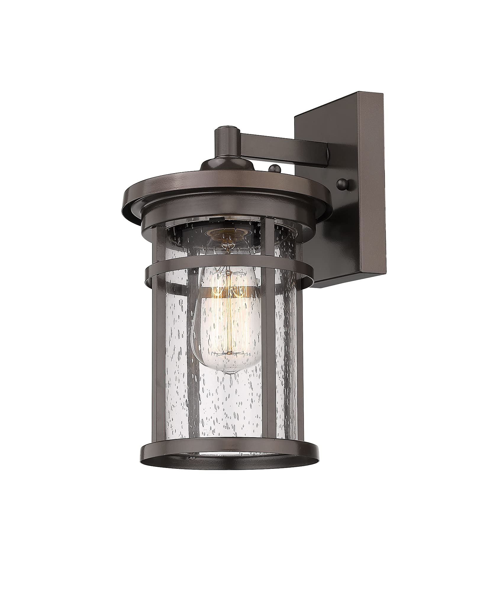 Casia Outdoor Wall Sconces, Exterior Wall Lantern, Outdoor Wall Lighting Fixture, Outdoor Wall Mounted Lights, Outdoor Wall Lights for Patio, Porch, Garden,Balcony (Oil Rubbed Bronze, 12" H)