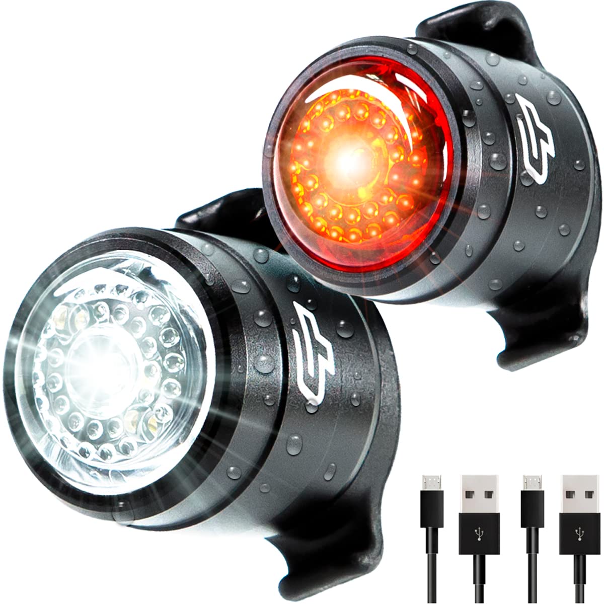 Cycle Torch USB Rechargeable Bike Lights Front and Back, Bolt Combo Bicycle Light Headlight & Taillight Set, Easy to Install, Lightweight & Durable