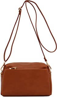 Triple Zip Small Crossbody Bag