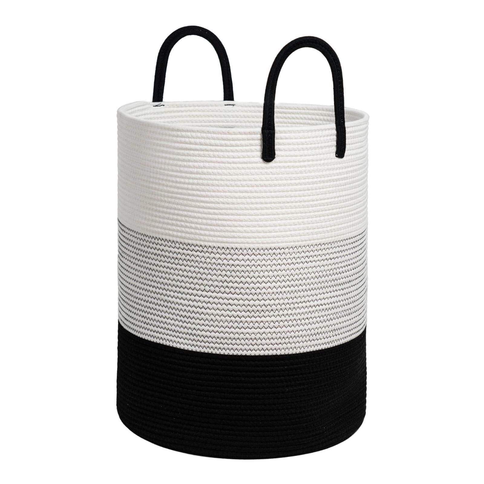 CHICVITA Clothes Laundry Basket with Handles, Tall Laundry Basket Holder for Bedroom, Living Room, Bathroom, Baby Nursery Cloth Hamper for Clothes, Blankets, Towels, Pillows, Toys, 15 x 20 inches, 58L