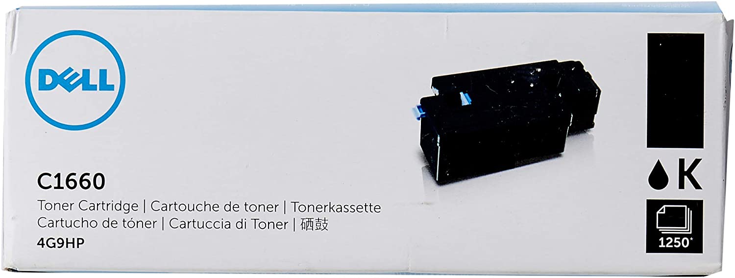         Dell 4G9HP Toner Cartridge C1660w Color Printer,Black       