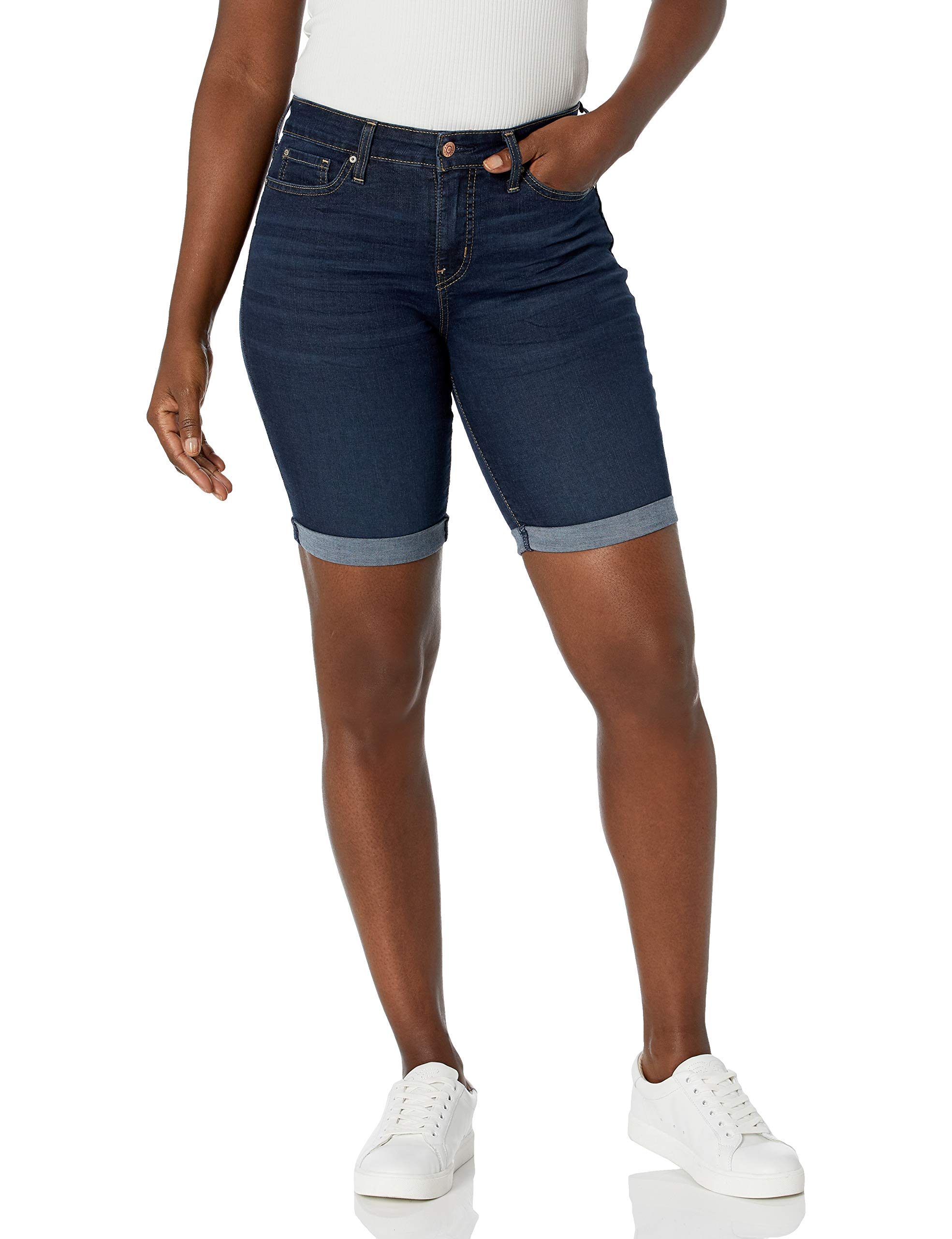Women's Mid-Rise Bermuda Shorts (Standard and Plus)